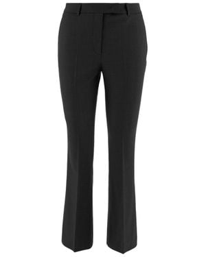 Ql2 Tailored Stretch Wool-Blend Straight-Leg Pants - Black