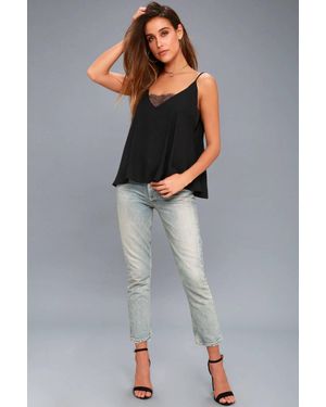 Free People Deep V Bandeau Lace Camisole - Gray
