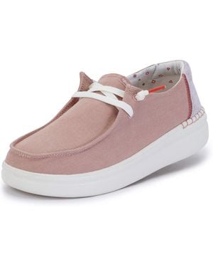 HEYDUDE Wendy Lace-Up Loafers - Pink