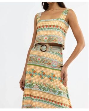 Smith & Quinn Shelly Sleeveless Square Neck Top - Yellow
