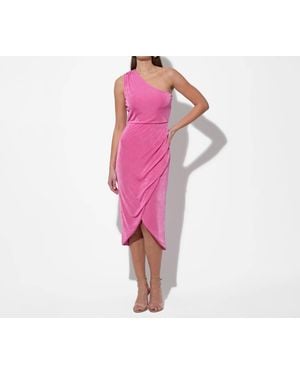 Adelyn Rae Nelly One Shoulder Knit Dress - Pink