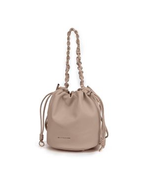 MKF Collection by Mia K Paityn Bucket Bag Vegan Leather Shoulder Bag Handbag Purse By Mia K - Natural