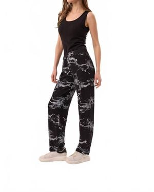 French Kyss Abstract Print Lounge Pant - Black