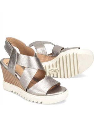 Söfft Uxley Platform Sandal - Metallic