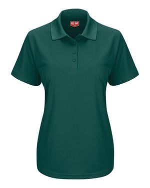 Red Kap Short Sleeve Performance Knit Pocketless Core Polo - Green
