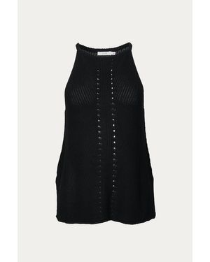 Lush Sleeveless Knit Top - Black
