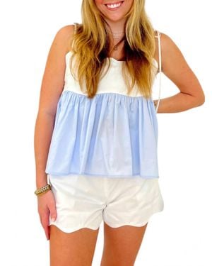 SOFIA The Label Caspian Colorblock Top And Short Set - Blue