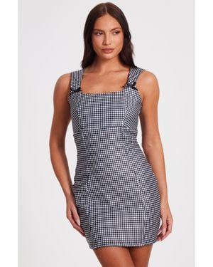 Quiz Bengaline Gingham Bodycon Dress - Gray
