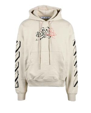 Off-White c/o Virgil Abloh Cotton Sweatshirt - Natural