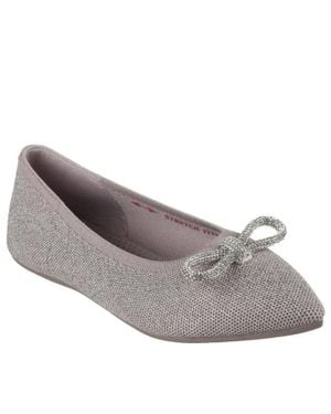 Skechers Cleo Point Glitzy Haze Flats - Gray