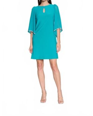 Joseph Ribkoff Knee Length Sheath Dress - Blue