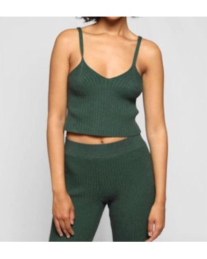 The Range Blended Knit Corset Tank - Green
