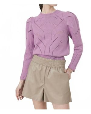 DELUC Blanchard Vegan Leather Shorts - Purple