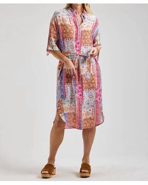 Zaket & Plover Printed Shirt Dress - Red
