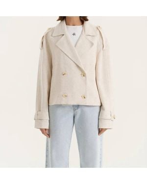 4th & Reckless Sorrel Linen Trench Coat - Natural