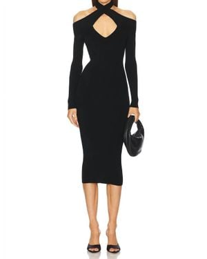 Michael Costello Lora Midi Dress - Black