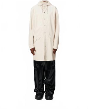 Rains Long Waterproof Jacket - White