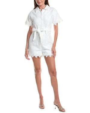 Line & Dot Tosca Romper - White
