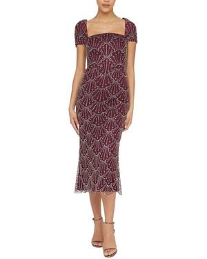 THEIA Serena Cocktail Dress - Red