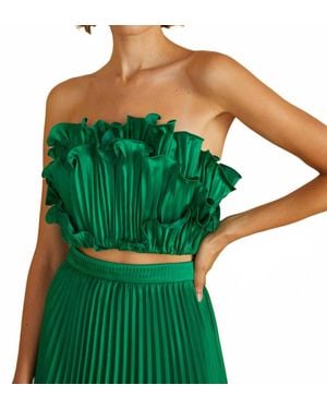 AMUR Averi Scallop Top - Green