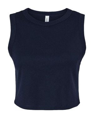 Bella Canvas Micro Rib Muscle Crop Tank - Blue