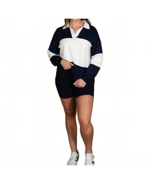 Splits59 Katie Fleece Rugby Sweater - Black