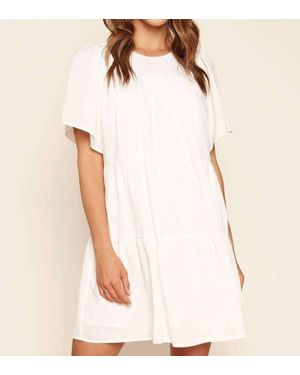 Sugarlips Isadora Babydoll Tiered Mini Dress - Natural