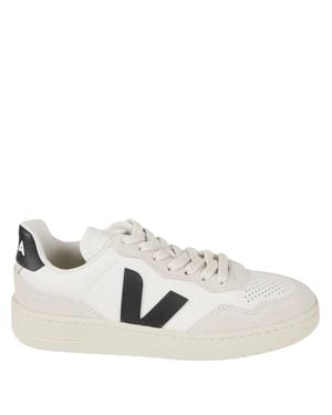 Veja Low-Top Sneaker With Perforated Detailing And Bold Logo - White