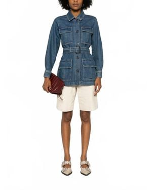 FRAME Denim Safari Jacket - Blue