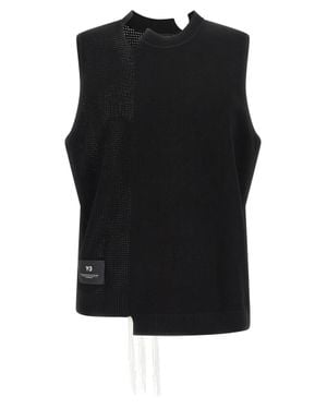 Y-3 Rayon Sleeveless Jacket - Black