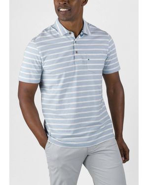 Tailor Vintage Airotec Jersey Sailor Stripe Polo - Blue