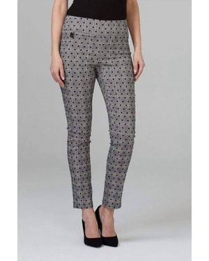 Joseph Ribkoff Pock A Dot Pant - Gray