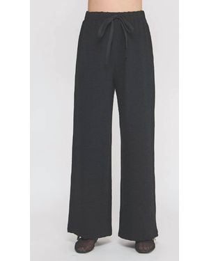 Allie Rose Cotton Blend Jacquard Wide Leg Pants - Blue