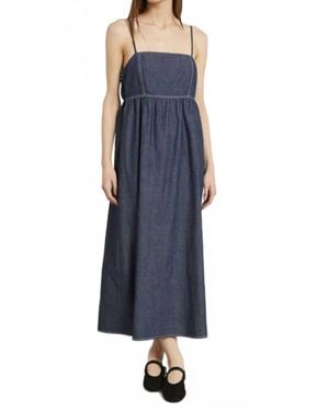 The Korner Charleston Denim Midi Dress - Blue