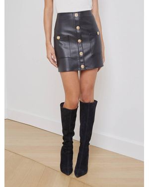 L'Agence Truman Mini Skirt - Gray