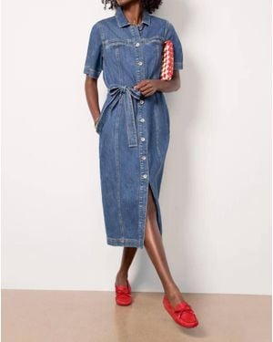 Sanctuary Alma Denim Midi Dress - Blue