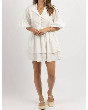 Lalavon Mason Mini Shirt Dress - Natural