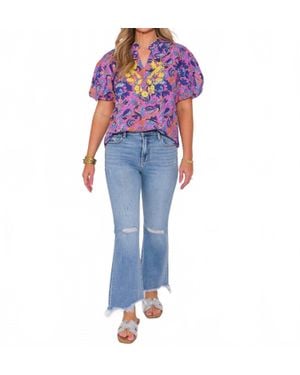 Ivy Jane Irma V-Neck Top - Blue