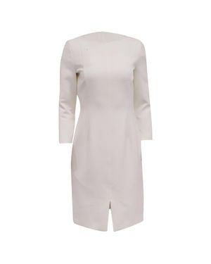 BOSS Crew Neck Longsleeve Midi Dress - Gray