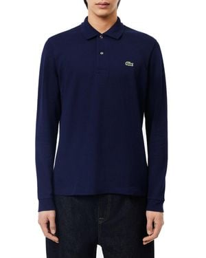 Lacoste Long-Sleeve Minimalist Polo Shirt - Blue