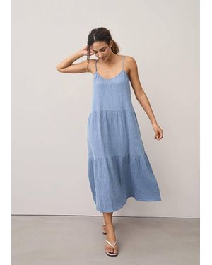 0039 Italy Kleid Cleopatra Maxi Dress - Blue