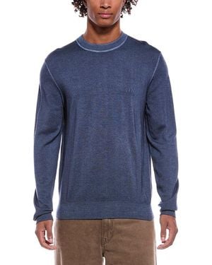 BOSS Boss Astefo Wool Crewneck Sweater - Blue