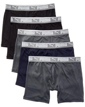 PUMA Set Of 5 Mesh Boxer Brief - Black
