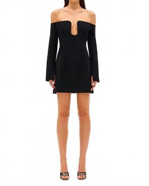 Misha Tiaan Crepe Mini Dress - Black