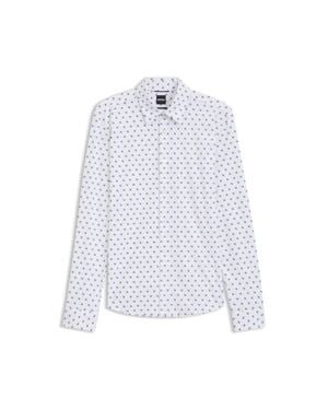 BOSS Printed Regular-Fit Shirt - White