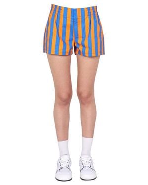 Sunnei Striped Pattern Shorts - Blue