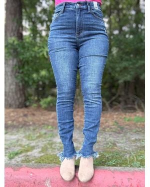 Judy Blue Vivienne High Waisted Skinny Leg Denim Jeans - Green