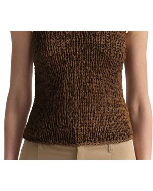 A.L.C. Nelly Open Knit Tank Top - Brown