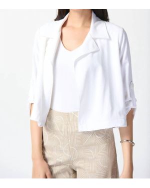 Joseph Ribkoff Woven Boxy Cover Up - White