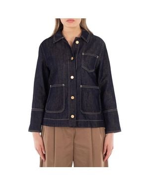 Max Mara Ella Washed Denim Jacket - Blue